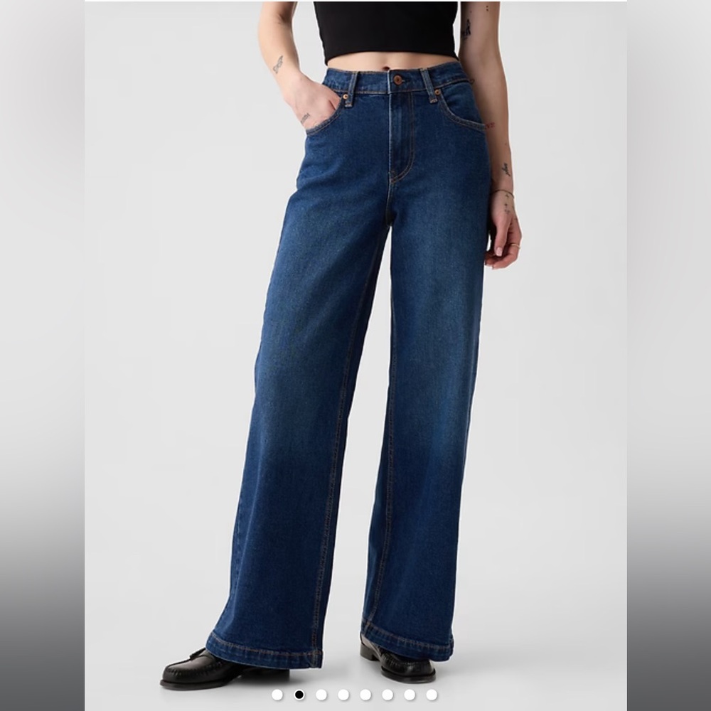 Gap High Rise Stride Wide Leg Jean